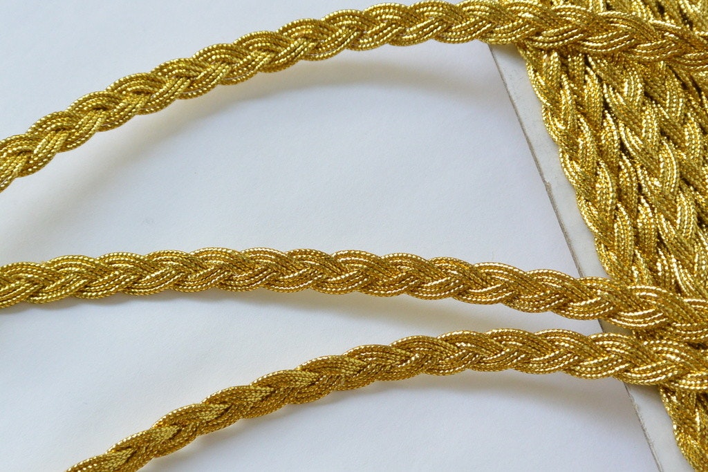 Glittrigt dekorband, "Guld", 8 mm