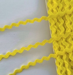 Sicksackband 3,5 mm. Gul.