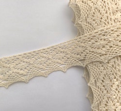Ljusbeige spets, 4,6 cm