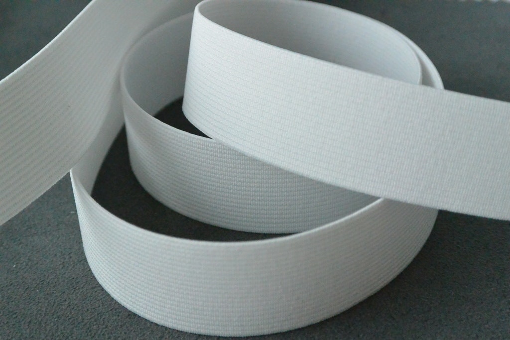 Resår, resårband, vitt, 25mm