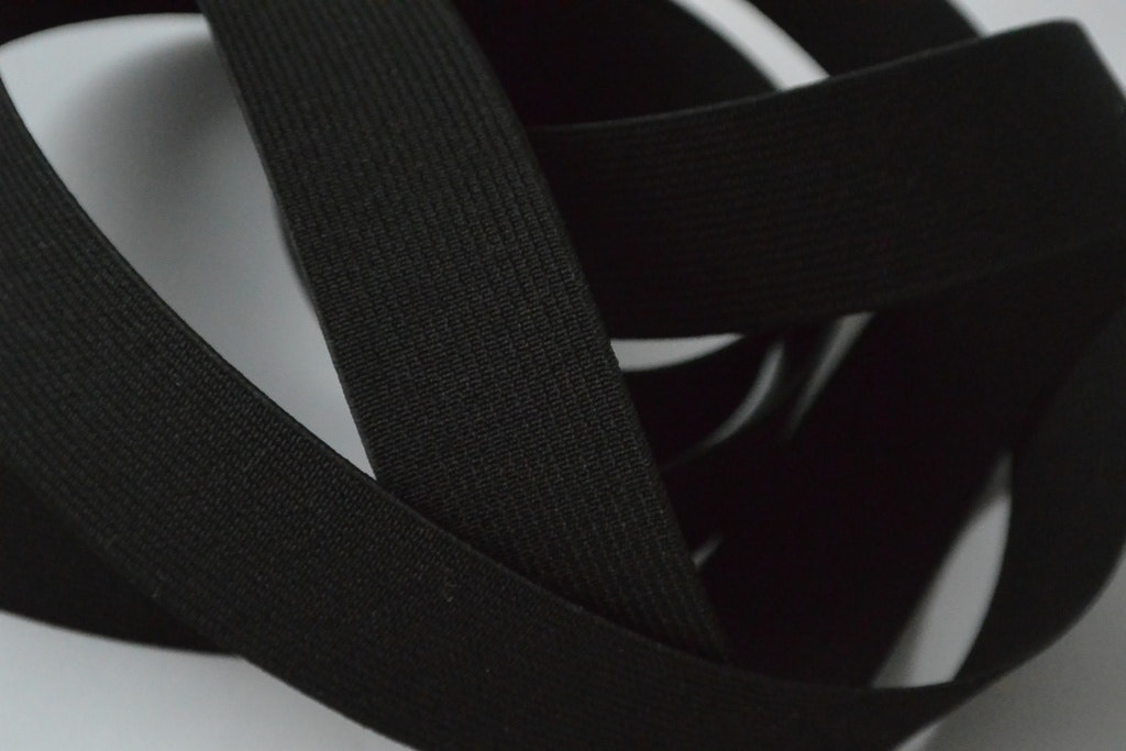 Resår, resårband, svart, 25mm