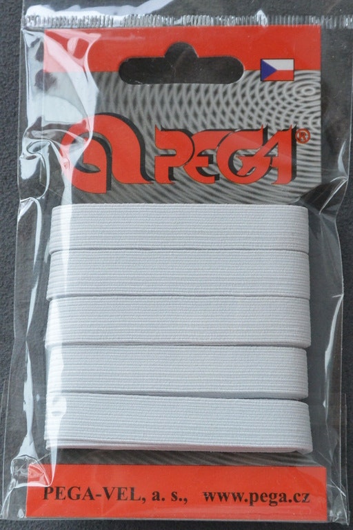 Resår, vit, 11 mm bred, 5 meter
