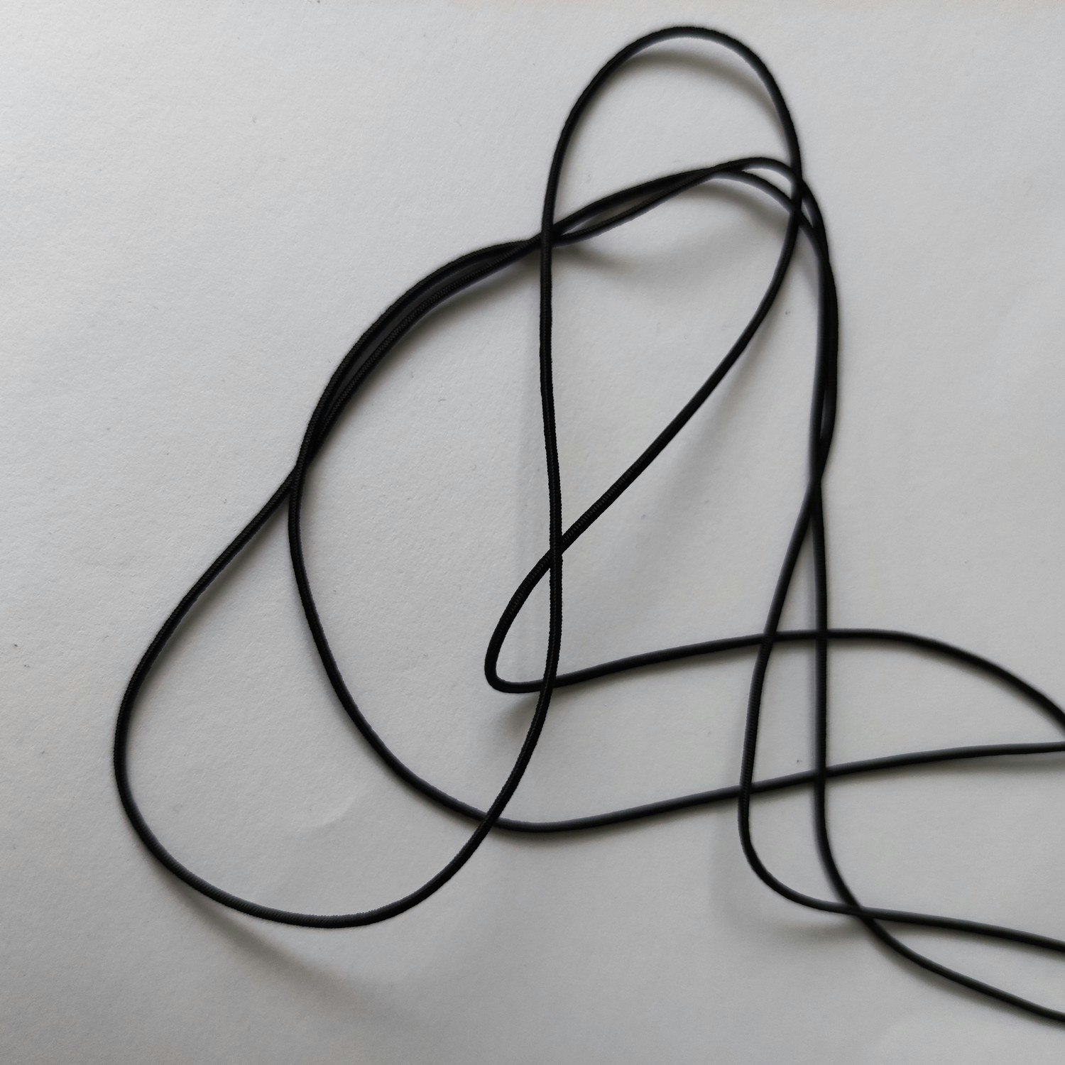 Rundresår, svart, 1,2 mm/5m
