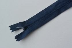 Osynligt, dolt blixtlås, 16-60 cm, mörk marinblå.