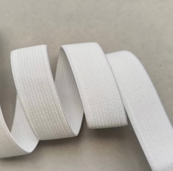 Resår, resårband, vit, 20mm