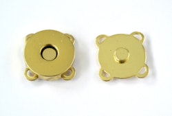 Magnetknapp, magnetlås, "guld" 18 mm