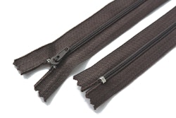 Dragkedja, klänningslås, 12-45 cm, Brun