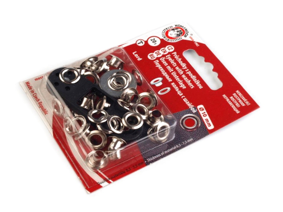 Öljetter med verktyg, 5,5 mm, 20st, Silver