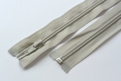 Dragkedja, blixtlås 5mm 35-85 cm. Ljus gråbeige.