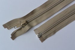 Dragkedja, blixtlås 5mm, 60 cm. Beige.