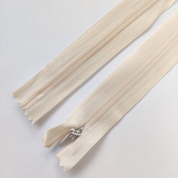 Osynligt, dolt blixtlås, 30-60 cm, antikvit/crème. (EU)