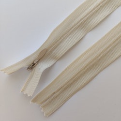 Osynligt, dolt blixtlås, 30-60 cm, crème. (EU)
