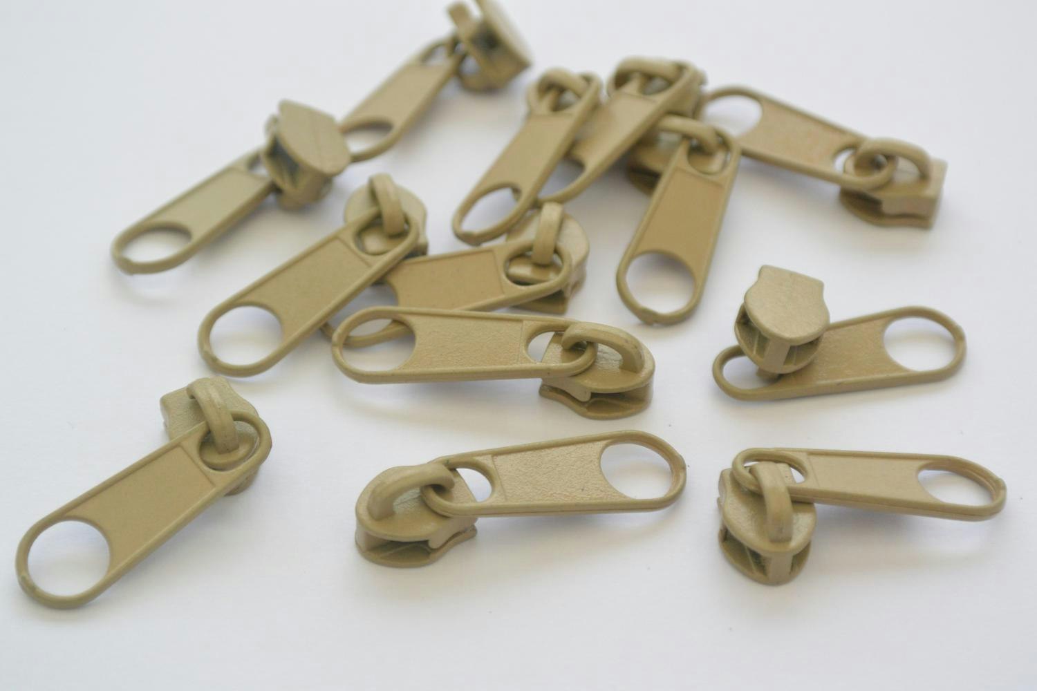 Löpare till 3 mm blixtlås, 308 Beige