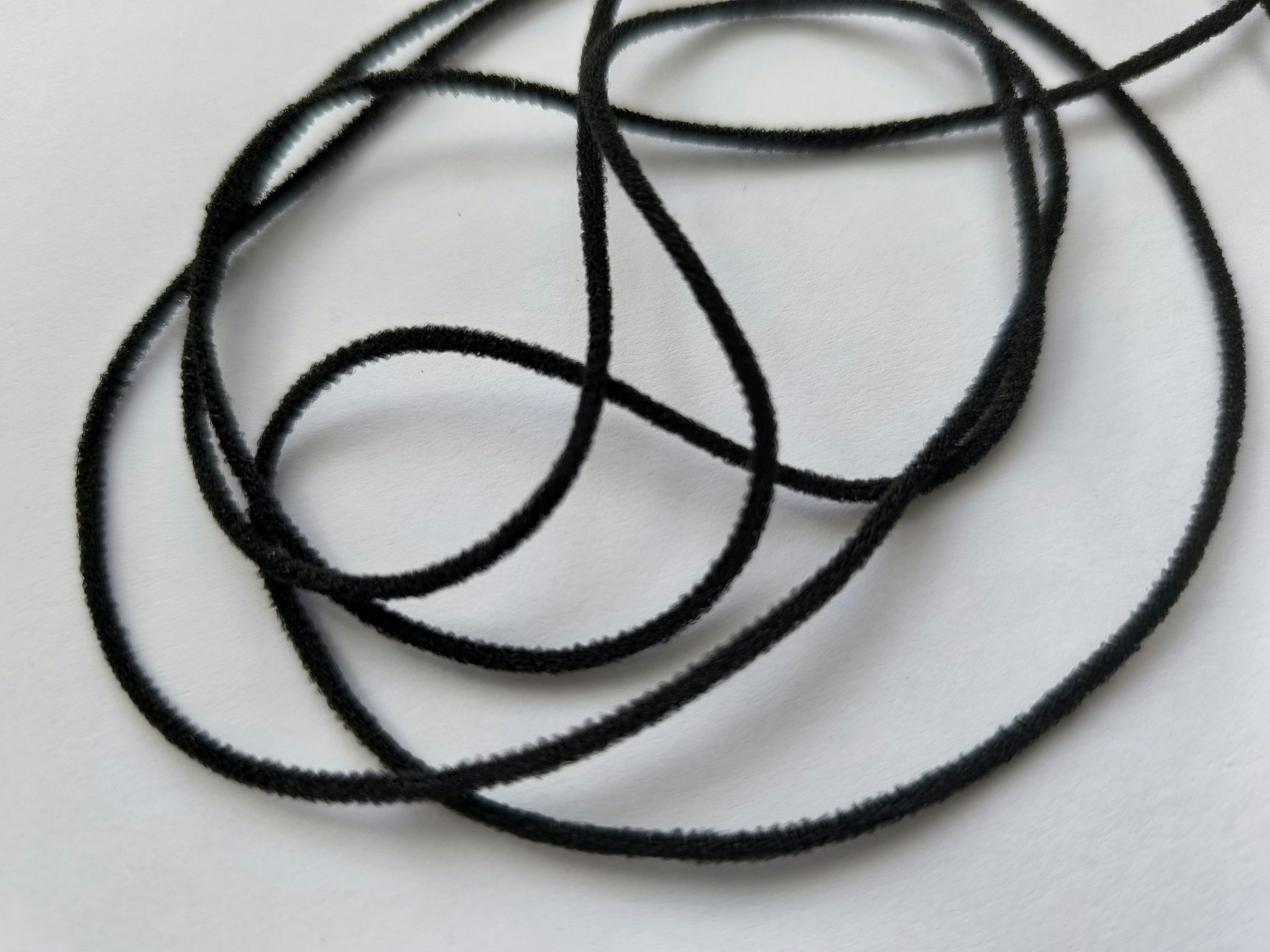 Mjuk rundresår, anoraksnodd, svart, 2 mm/5meter