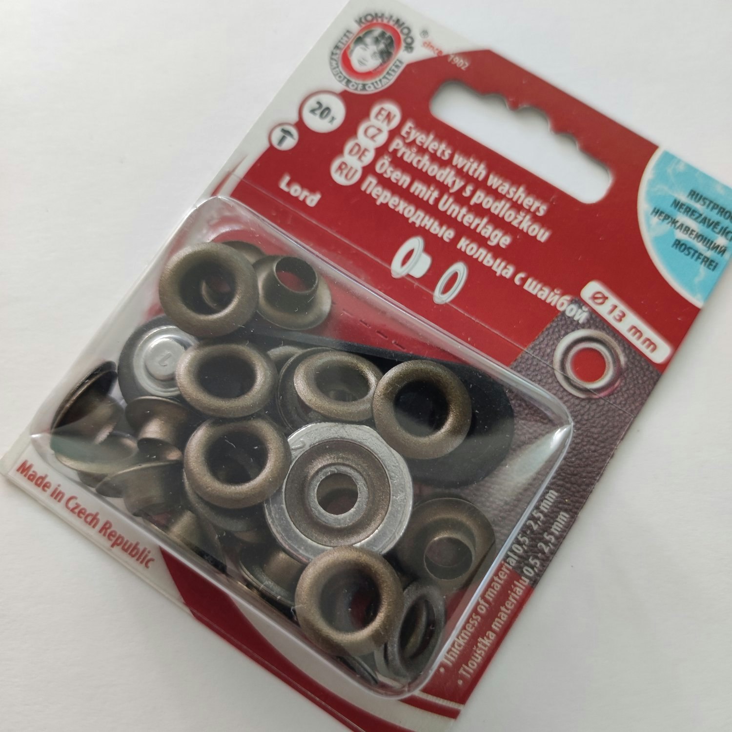 Öljetter med verktyg, 7 mm, 20st, Gammal mässing