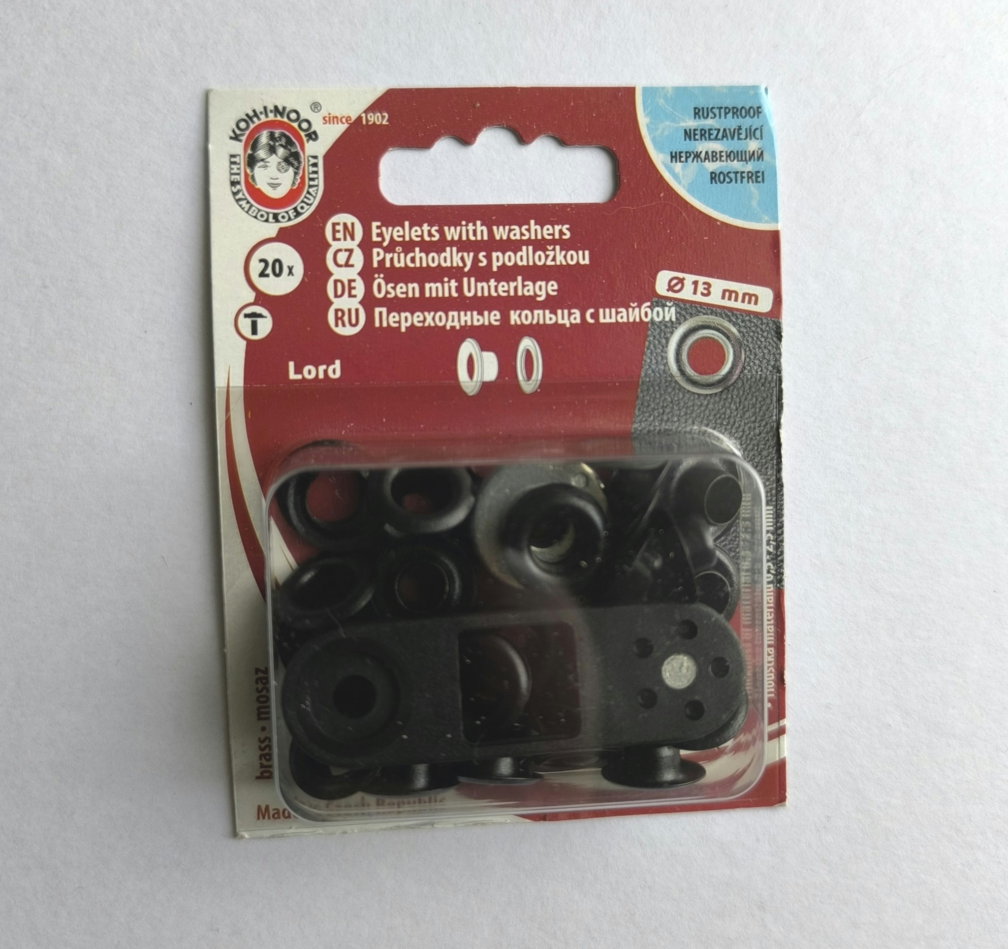 Öljetter med verktyg, 7 mm, 20st, Svart