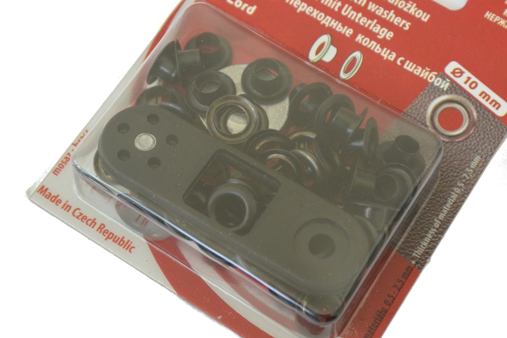 Öljetter med verktyg, 5,5 mm, 20st, Svart