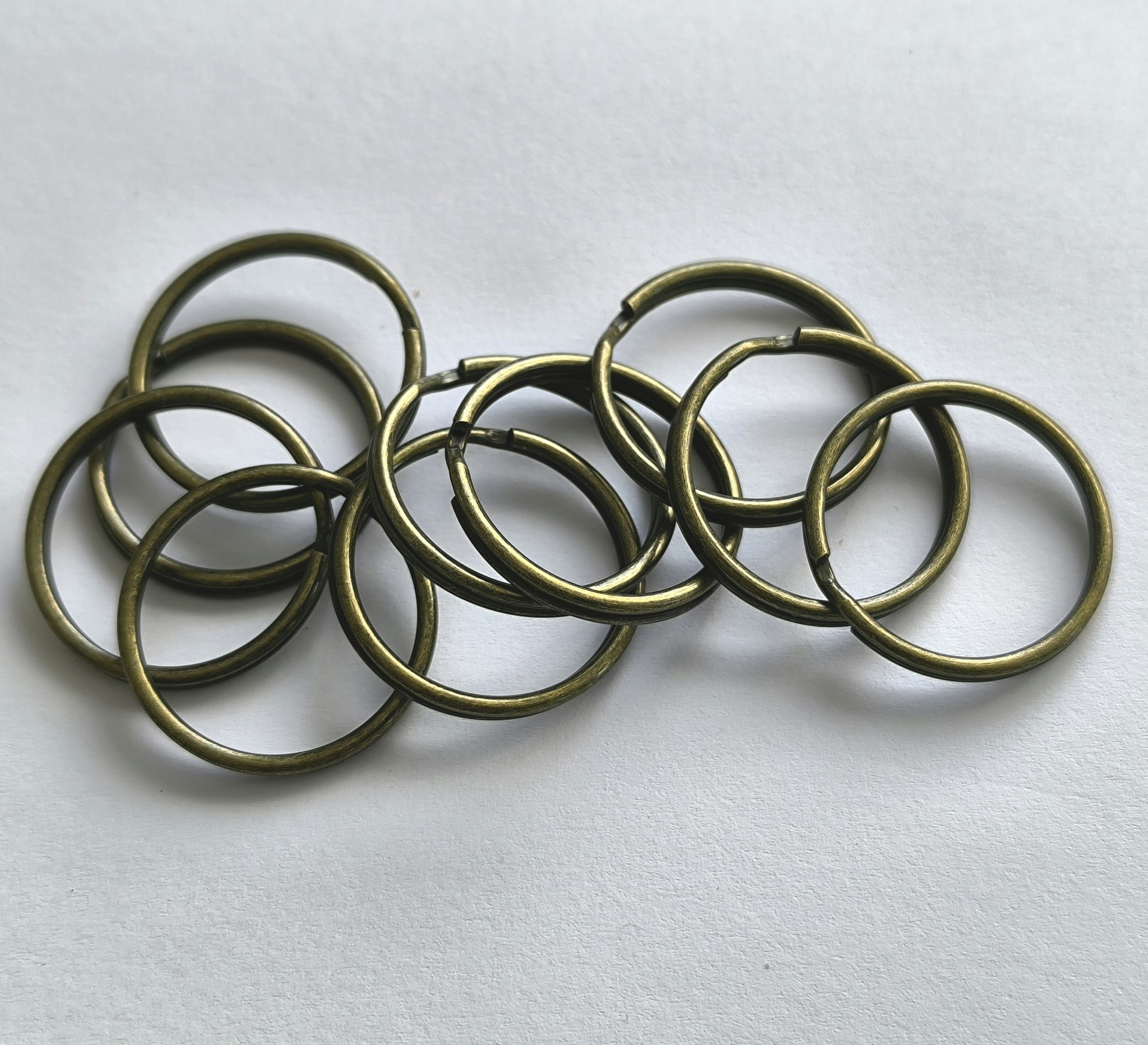 Nyckelring 25 mm, 10st, Oxid