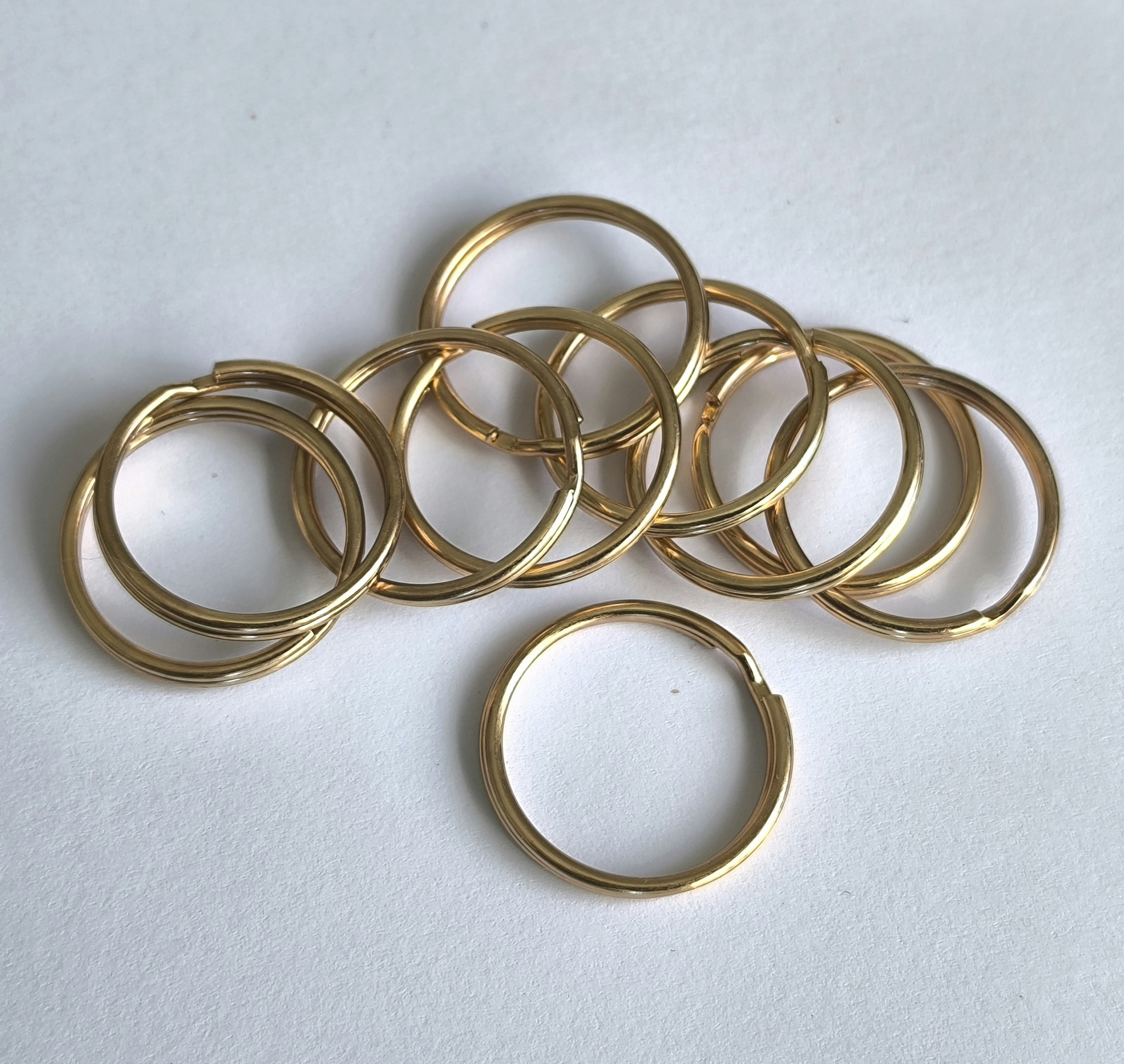 Nyckelring 25 mm, 10st, Rosa guld
