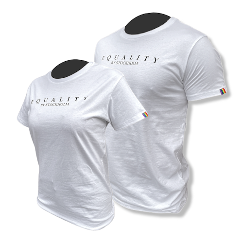 T-Shirt Vit | Pride Flagga | Unisex