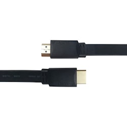 Platt high speed HDMI-kabel med Ethernet, 2 m, svart