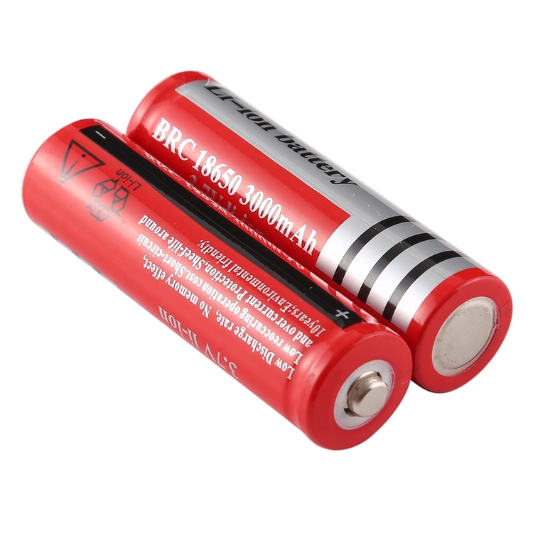 2 st Uppladdningsbara 18650 Batterier Ultrafire 3000 mA, 3,7 Volt