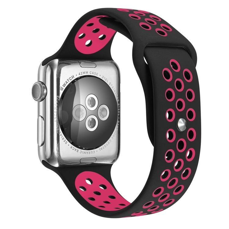 42 mm sportarmband för Apple Watch Svart Rosa