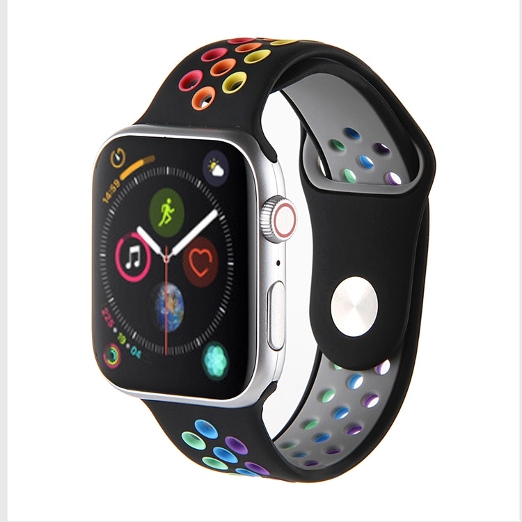 42/44 mm sportarmband för Apple Watch Regnbågsfärg