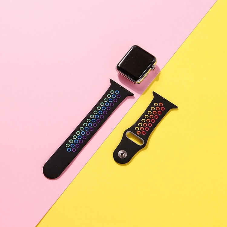 42/44 mm sportarmband för Apple Watch Regnbågsfärg