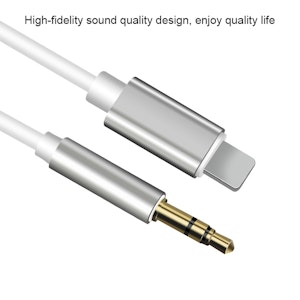 8 Pin till 3.5mm AUX Audio Adapter Kabel