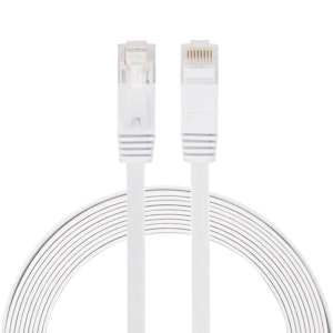 3m CAT6 Ultratunn Platt Nätverkskabel, RJ45 (Vit)