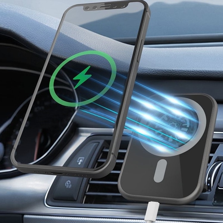 15W Magnetisk trådlös laddare / mobilhållare till bilen för iPhone 13 &  12-serien - Allbutiken - Digitalvåg, iPhone, Android, Foto, UV, nätverk