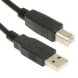 USB 2.0 Skrivarkabel (USB-A till USB-B), Längd: 5m
