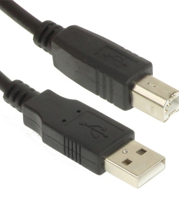 USB 2.0 Skrivarkabel (USB-A till USB-B), Längd: 5m