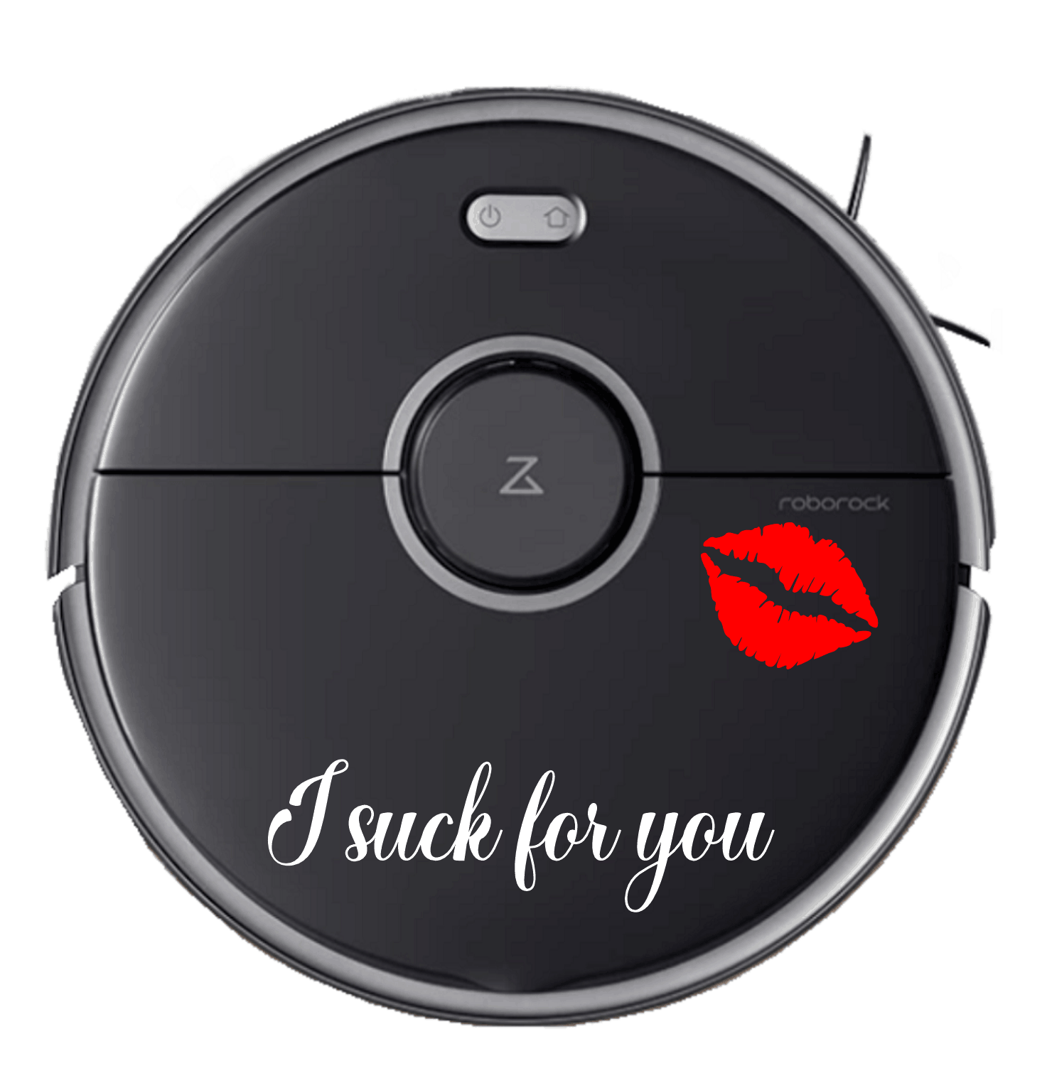 "I Suck For You" dekal till robotdammsugare