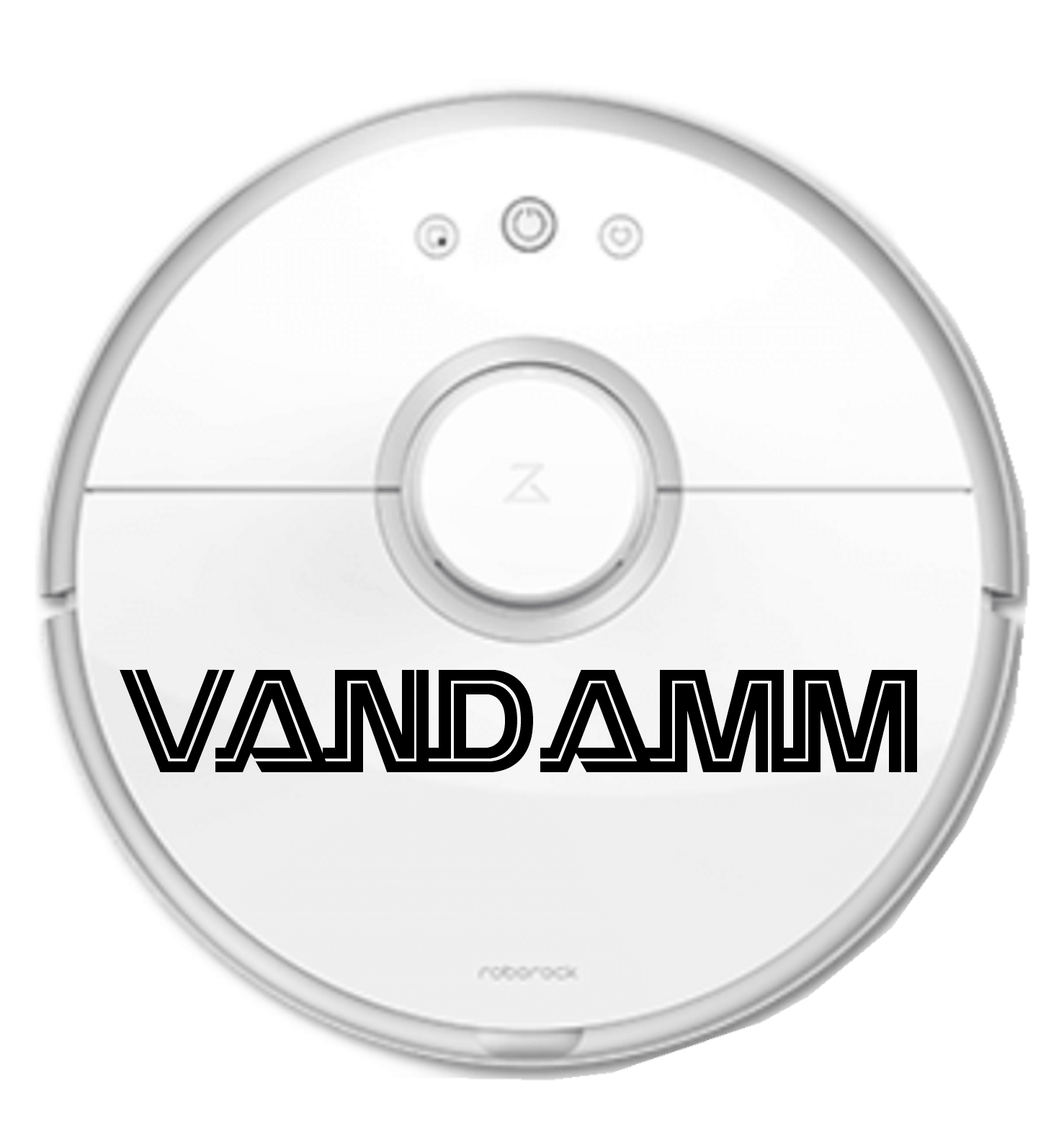 "VanDamm" dekal till robotdammsugare