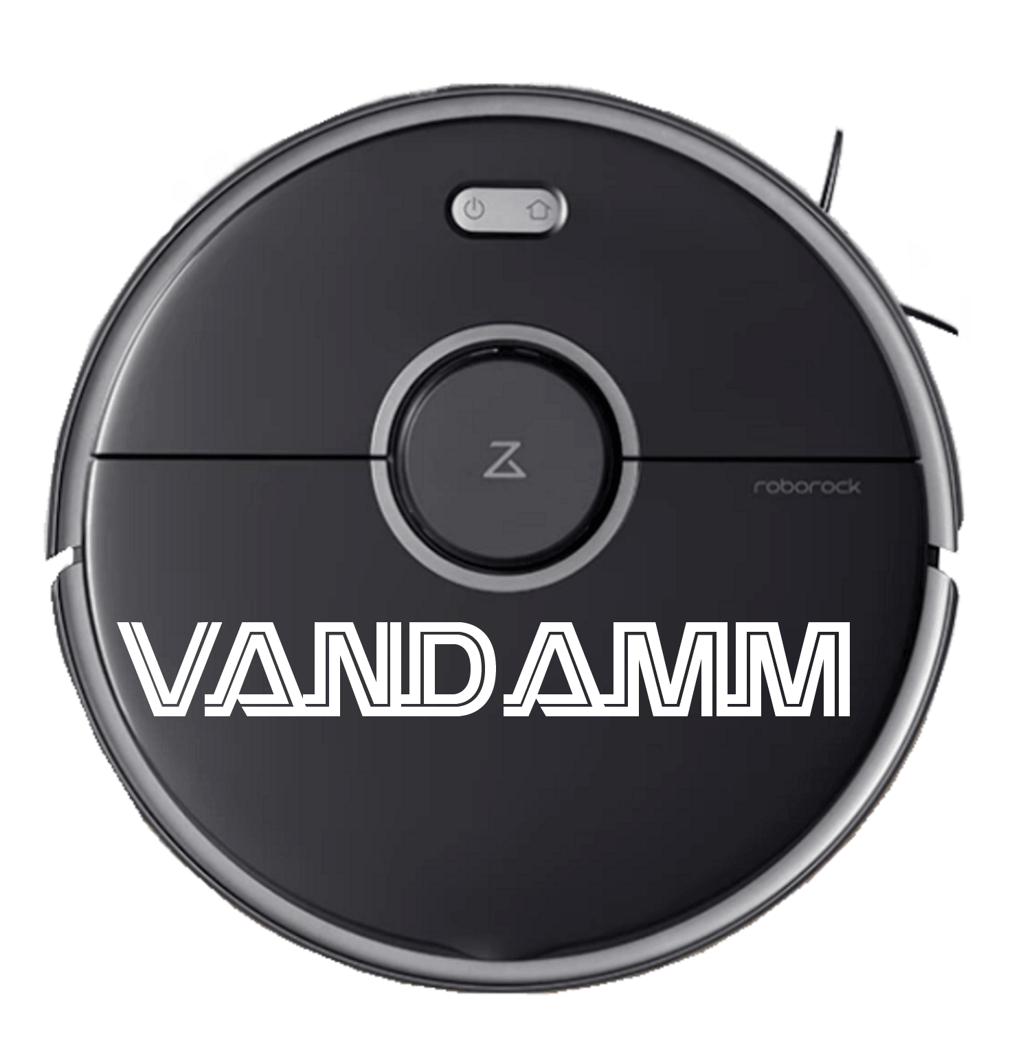 "VanDamm" dekal till robotdammsugare