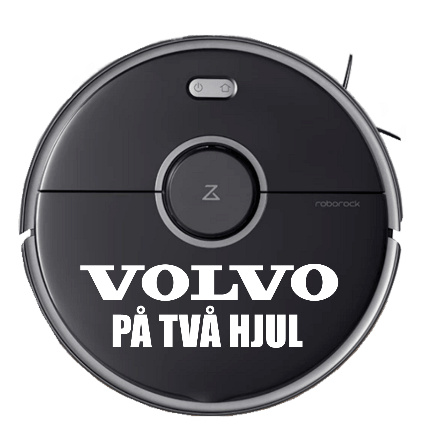 "Volvo på två hjul" dekal till robotdammsugare
