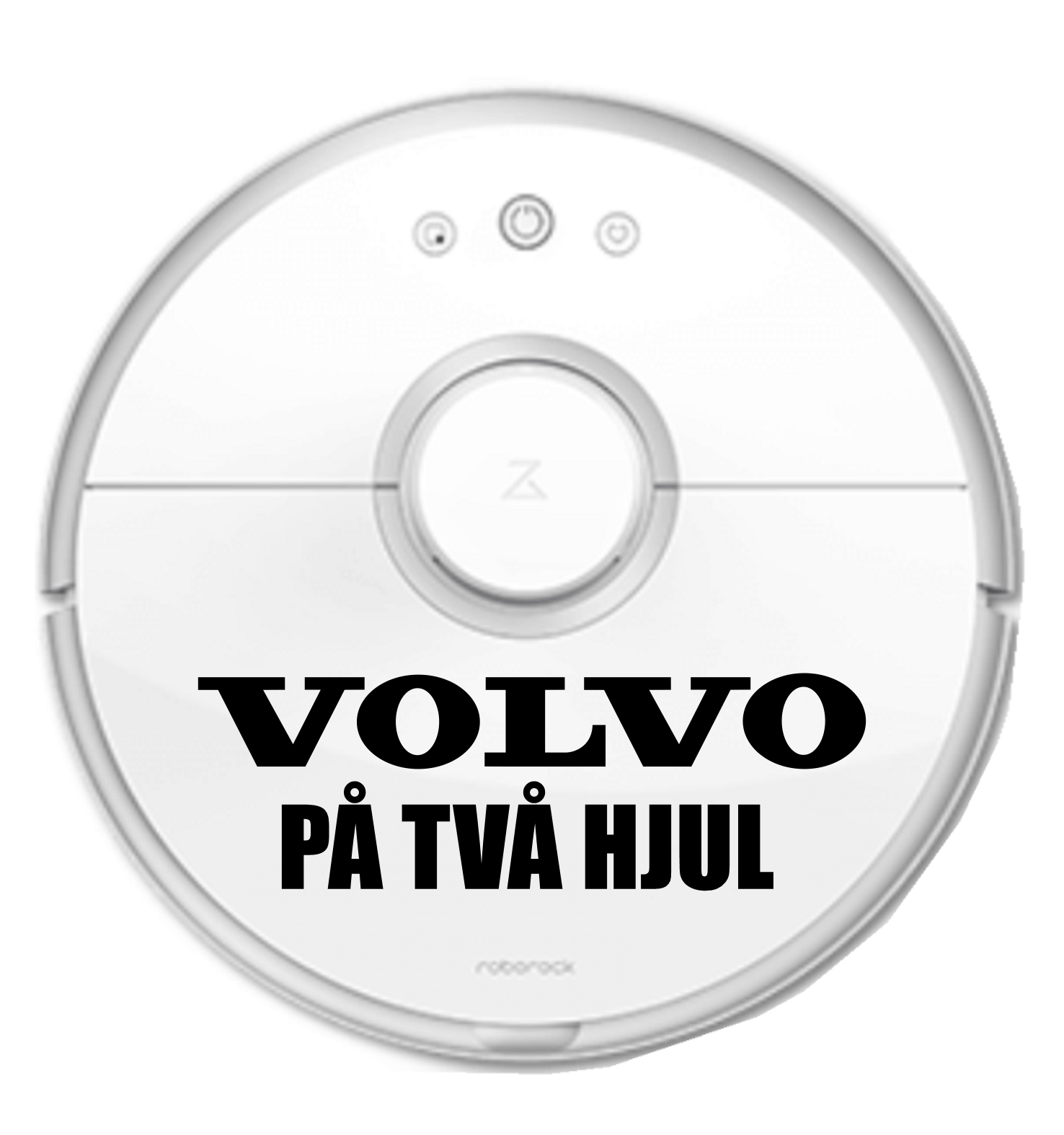 "Volvo på två hjul" dekal till robotdammsugare