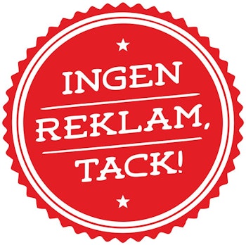 Ingen reklam, tack – snygg dekal med tydligt budskap