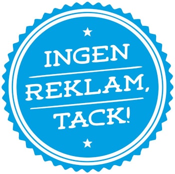 Ingen reklam, tack – snygg dekal med tydligt budskap