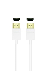 HDMI High Speed med Ethernet 4K UHD, 18 Gbps, Slim, 3 meter, Vit