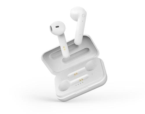 True Wireless Stereo hörlurar med laddningsetui, semi-in-ear, BT 5, mattvit