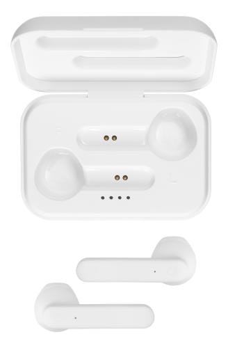 True Wireless Stereo hörlurar med laddningsetui, semi-in-ear, BT 5, mattvit