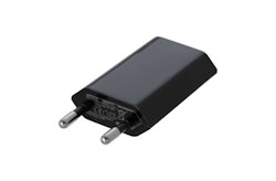 USB-väggladdare, 100 - 240 V, 1x USB-A, 1A, 5 W, svart