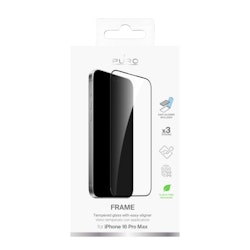 Skärmskydd i Härdat Glas med Ram – iPhone 16 Pro Max