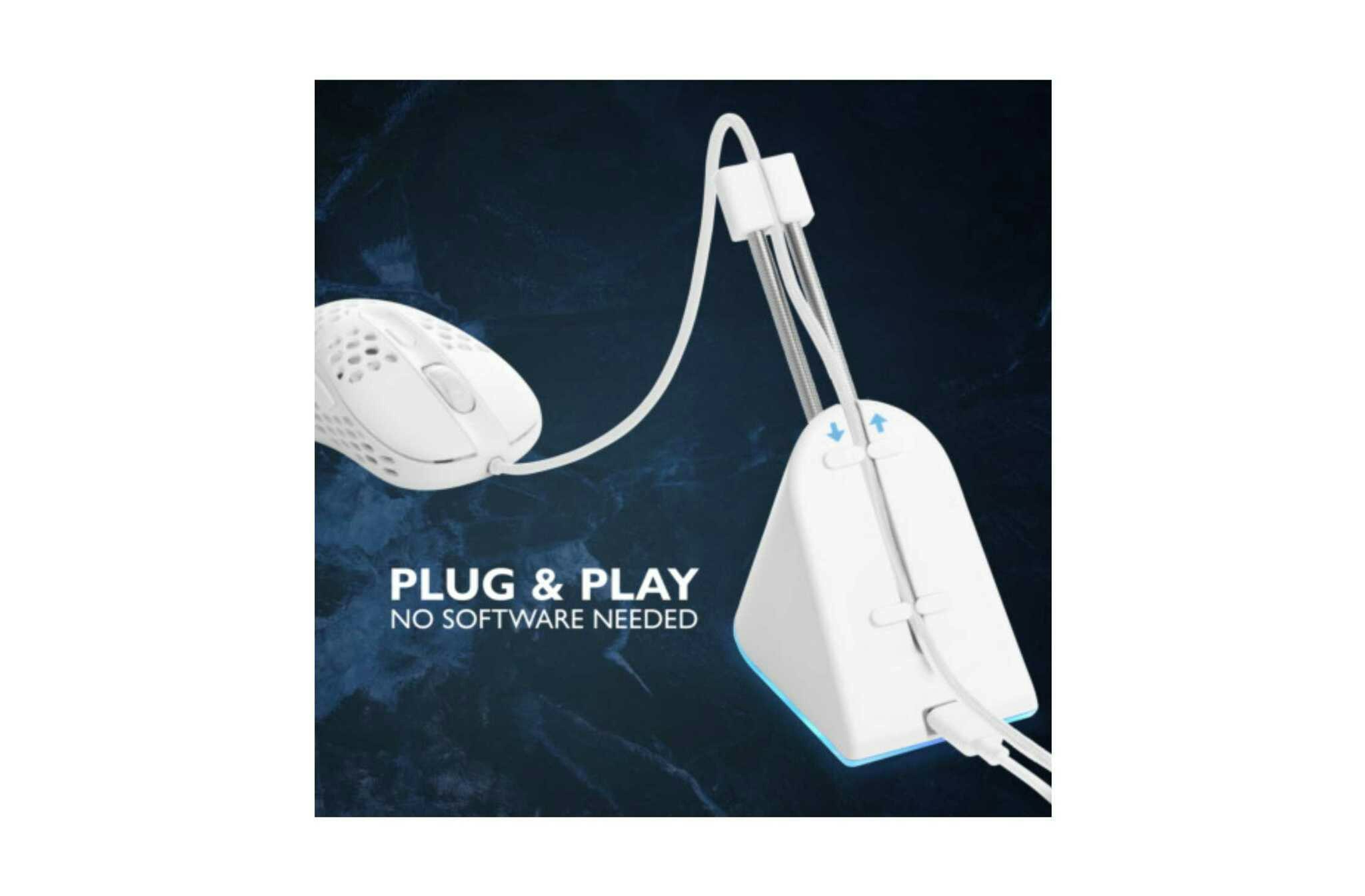Mouse Bungee, vit/RGB