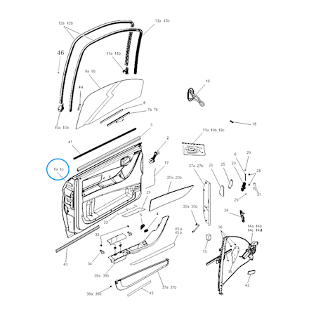 Dörrpanel förarsida - Microcar M8