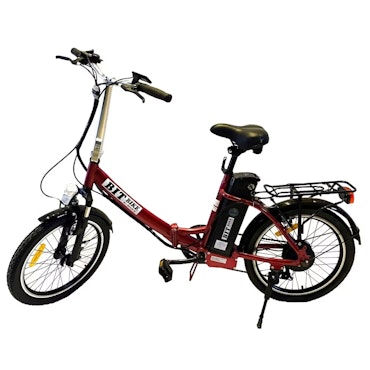 Hopfällbar Elcykel Vinröd (25Ah)
