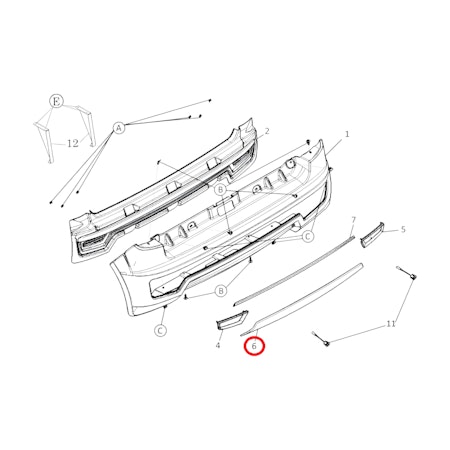 Dekorpanel Nedre Svart Ligier JS50/L Elegance V2/3 (Beg)